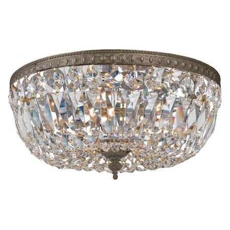 Crystorama Richmond 3 Light Bronze Crystal Flush Mount Bowl Ceiling Light 712-EB-CL-MWP